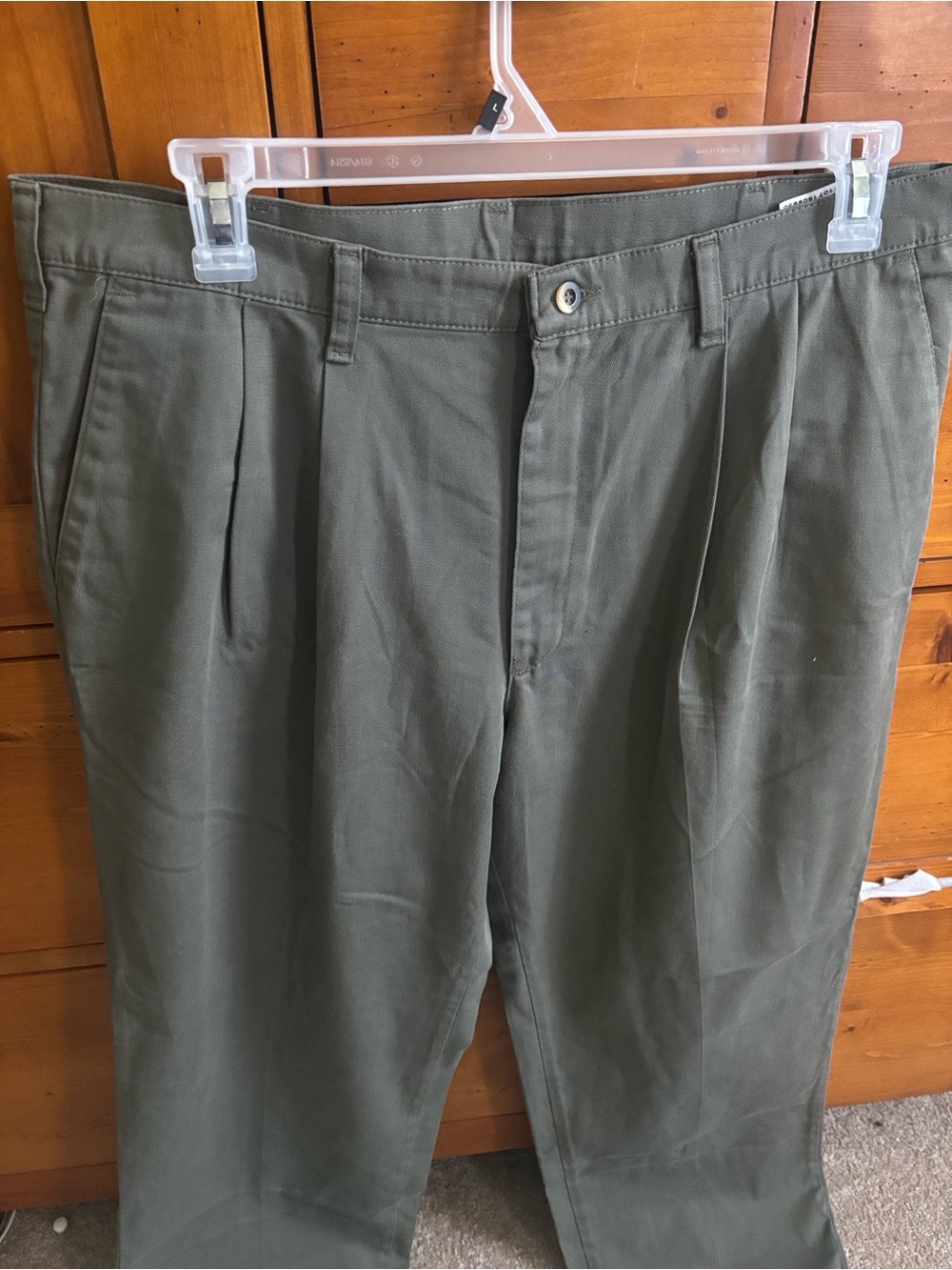 50% OFF Wrangler Sage Green Pleated Chinos 36x29